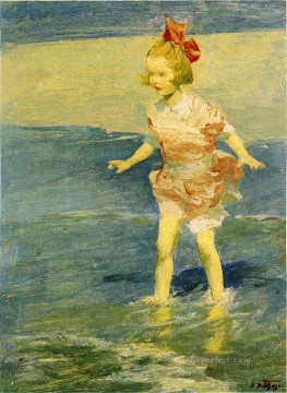  Impresionista Arte - En la playa Surf Impresionista Edward Henry Potthast